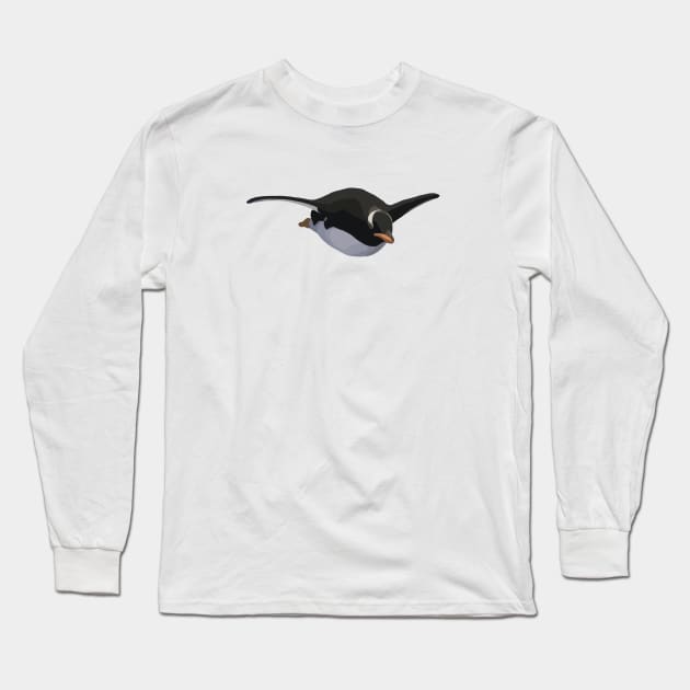 Flying penguin Long Sleeve T-Shirt by ballooonfish